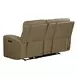 Camden Aline Toast Leather 78" Triple Power Zero Wall Reclining Loveseat with Console and USB Charging