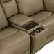 Camden Aline Toast Leather 78" Triple Power Zero Wall Reclining Loveseat with Console and USB Charging