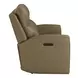 Camden Aline Toast Leather Triple Power Zero Wall Reclining Living Room Set with USB Charging