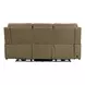 Camden Aline Toast Leather 89" Triple Power Zero Wall Reclining Sofa with USB Charging
