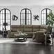 Camden Aline Toast Leather Modular Triple Power Zero Wall Reclining Sectional with Console and USB Charging