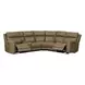 Camden Aline Toast Leather Modular Triple Power Zero Wall Reclining Sectional with Console and USB Charging