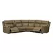 Camden Aline Toast Leather Modular Triple Power Zero Wall Reclining Sectional with Console and USB Charging