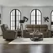 Camden Aline Toast Leather Triple Power Zero Wall Reclining Living Room Set with USB Charging