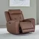 Kingswell Aline Saddle Leather Glider Power Recliner with USB Charging