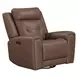 Kingswell Aline Saddle Leather Glider Power Recliner with USB Charging