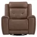 Kingswell Aline Saddle Leather Glider Power Recliner with USB Charging