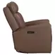 Kingswell Aline Saddle Leather Glider Power Recliner with USB Charging