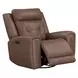 Kingswell Aline Saddle Leather Glider Power Recliner with USB Charging