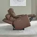 Kingswell Aline Saddle Leather Zero Gravity 79" Power Reclining Loveseat with Console and USB Charging