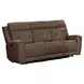 Kingswell Aline Saddle Leather Zero Gravity 87" Power Reclining Sofa with USB Charging