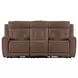 Kingswell Aline Saddle Leather Zero Gravity 87" Power Reclining Sofa with USB Charging