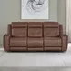Kingswell Aline Saddle Leather Zero Gravity 87" Power Reclining Sofa with USB Charging