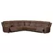 Kingswell Aline Saddle Leather 7 Piece Modular Power Reclining Sectional with USB Charging