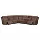 Kingswell Aline Saddle Leather 7 Piece Modular Power Reclining Sectional with USB Charging
