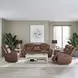 Kingswell Aline Saddle Leather Zero Gravity 87" Power Reclining Sofa with USB Charging