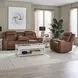Kingswell Aline Saddle Leather Zero Gravity 87" Power Reclining Sofa with USB Charging