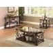 Laney Deep Merlot And Clear Coffee Table