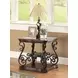 Laney Deep Merlot And Clear End Table