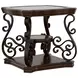 Laney Deep Merlot And Clear End Table