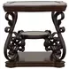 Laney Deep Merlot And Clear End Table