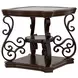 Laney Deep Merlot And Clear End Table