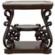 Laney Deep Merlot And Clear End Table
