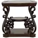 Laney Deep Merlot And Clear End Table