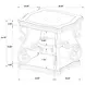 Laney Deep Merlot And Clear End Table