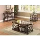 Laney Deep Merlot And Clear End Table