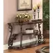 Laney Deep Merlot And Clear Sofa Table