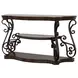 Laney Deep Merlot And Clear Sofa Table