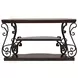 Laney Deep Merlot And Clear Sofa Table