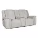 Clayfield Galactic Parchment 81" Zero Gravity Triple Power Reclining Loveseat with Console and USB Charging