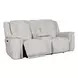 Clayfield Galactic Parchment 81" Zero Gravity Triple Power Reclining Loveseat with Console and USB Charging