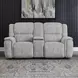 Clayfield Galactic Parchment 81" Zero Gravity Triple Power Reclining Loveseat with Console and USB Charging
