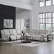 Clayfield Galactic Parchment 81" Zero Gravity Triple Power Reclining Loveseat with Console and USB Charging