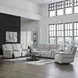Clayfield Galactic Parchment 81" Zero Gravity Triple Power Reclining Loveseat with Console and USB Charging