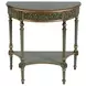 Danelle Royal Pastel Green Demilune Console Table