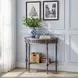 Danelle Royal Pastel Blue Demilune Console Table