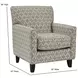 Wowza Sand Brown and Taupe Upholstered Accent Chair