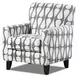 Countour Natural Gray and White Performance Fabric Upholstered Accent Chair