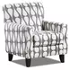 Countour Natural Gray and White Performance Fabric Upholstered Accent Chair