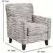 Amos Sand Beige and Brown Upholstered Accent Chair