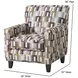 Amos Dusk White and Brown Upholstered Accent Chair