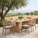 Nimone Natural Outdoor 71" Rectangular Dining Table