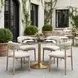 Batu Black and Gold Outdoor 35" Round Glass Top Dining Table
