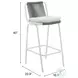 Luft White And Green Bar Stool Set Of 2