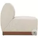 Christy Beige Armless Chair