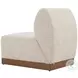 Christy Beige Armless Chair